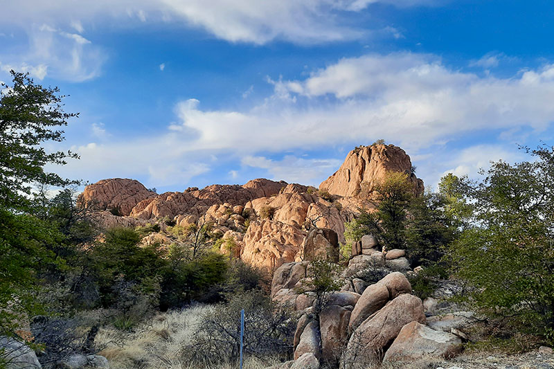 Rock formation in background